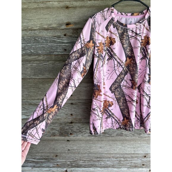 Energy Zone Pink Camo Long Sleeve Shirt - Size L - Picture 5 of 6